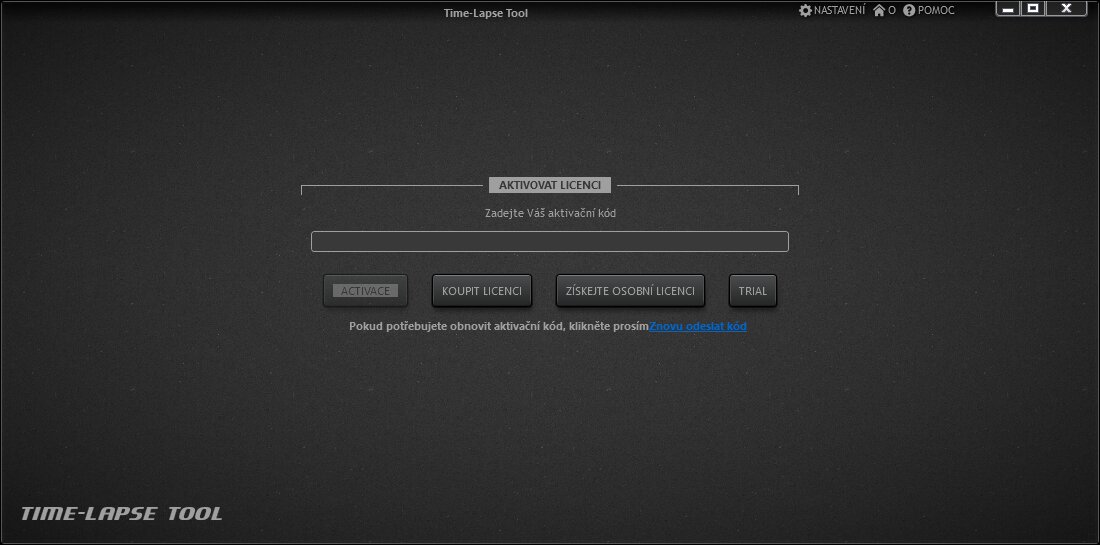 Aktivovat zobrazení Time-Lapse Tool
