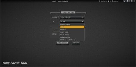 Generování souboru časosběrného videa