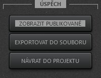 Time-Lapse Tool Dialog zveřejnění úspěšné dokončeného videa