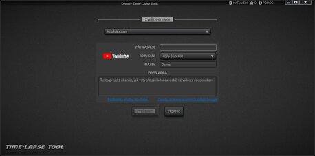 Time-Lapse Tool Zobrazení zveřejnění videa