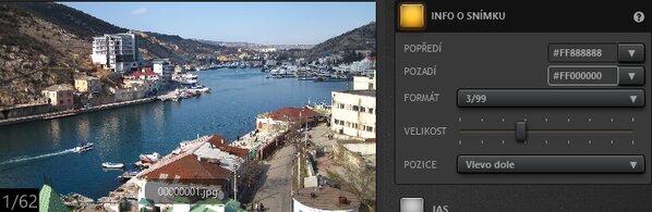Time-Lapse Tool Příklad efektu info snímku