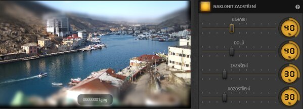 Time-Lapse Tool Efektu náklonu zaostření