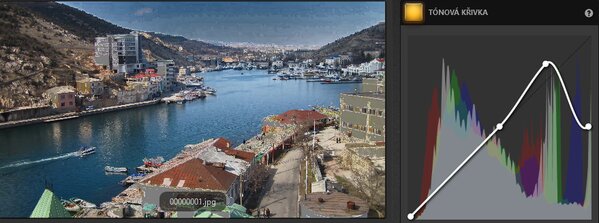 Time-Lapse Příklad efektu tónové křivky