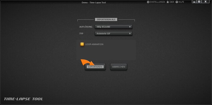 GIF aus Bildern machen.