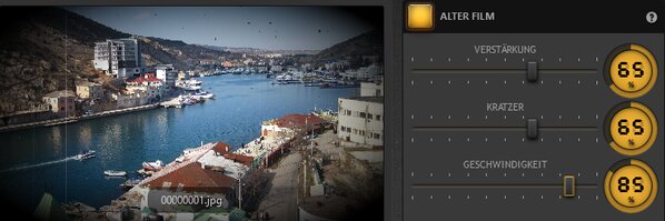 Time-Lapse Tool Beispiel eines alten Filmeffekts
