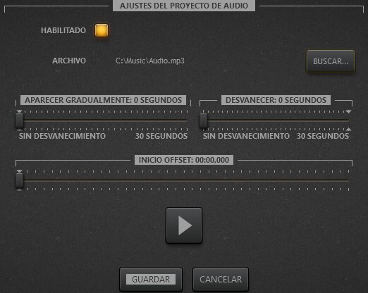Ajuste de pista de audio para Lapso de Tiempo