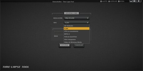 Generar un archivo de video Lapso de Tiempo