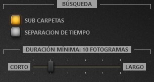 Ajustes de importación de imágenes de Time-Lapse Tool