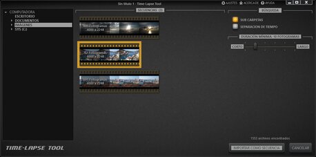 Importar imágenes en el proyecto de video