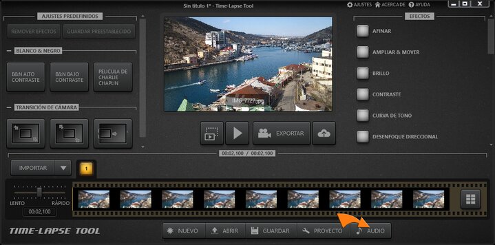 Vista principal de Time-Lapse Tool