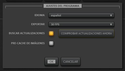 Time-Lapse Tool Cuadro de diálogo Configuración de programa