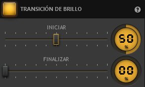 Ajustes del Efecto de Transición de brillo Ajustes del Efecto de Transición de brillo