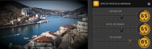 Time-Lapse Tool Ejemplo de efecto de película antigua