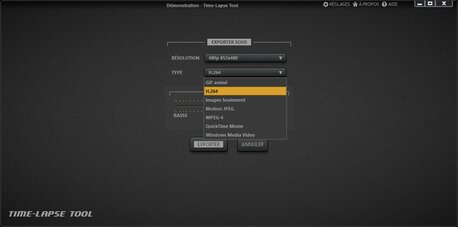 Générer le fichier vidéo time-lapse