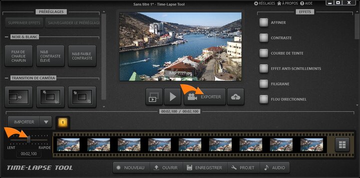 Vue Principale Time-Lapse Tool