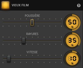 Paramètres de l’effet vieux film Time-Lapse Tool