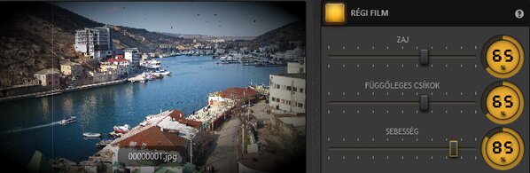 Time-Lapse Tool régi film effektus példa