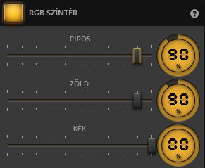Time-Lapse Tool RGB színtér effektus beállításai