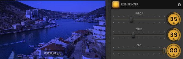 Time-Lapse Tool RGB színtér effektus példa