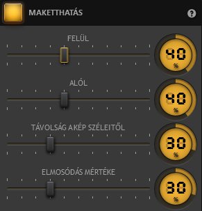 Time-Lapse Tool maketthatás effektus beállításai Time-Lapse Tool maketthatás effektus beállításai