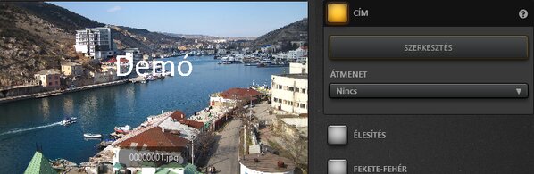 Time-Lapse Tool cím effektus