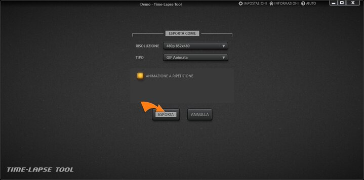 Creare una GIF da immagini.