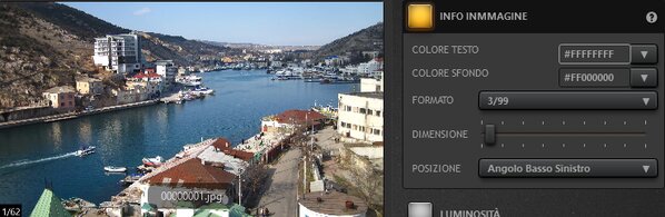 Effetto informazioni frame Time-Lapse Tool
