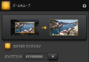 Time-Lapse Toolズームと移動の効果の例