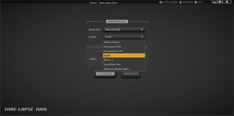 Genereer time-lapse-videobestand
