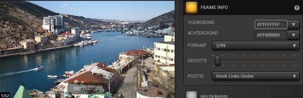 Time-Lapse Tool Frame Informatie Effect