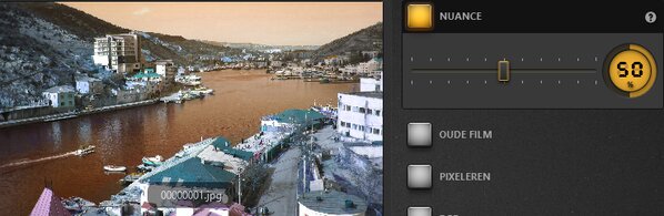 Time-Lapse Tool Voorbeeld tint-effect