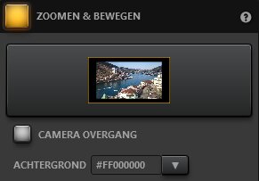 Time-Lapse Tool Effectinstellingen voor zoomen en verplaatsen