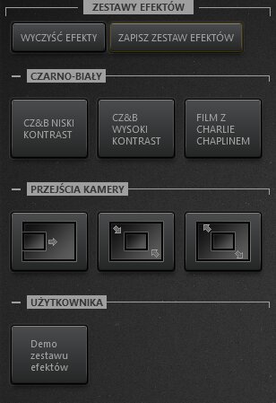 Zestawy efektów Time-Lapse Tool