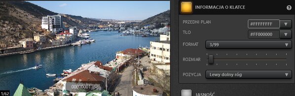 Efekt informacji o klatce Time-Lapse Tool 