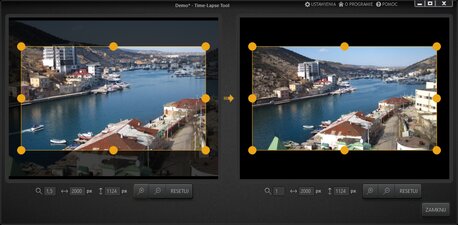 Edytor emulacji zoomu i ruchu kamery Time-Lapse Tool
