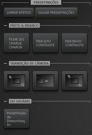 Predefinições de Efeito do Time-Lapse Tool