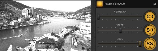 Exemplo do Efeito de Preto e Branco do Time-Lapse Tool