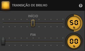 Configurações do Efeito de Transição de Brilho do Time-Lapse Tool Configurações do Efeito de Transição de Brilho do Time-Lapse Tool