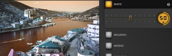 Exemplo do Efeito de Matiz do Time-Lapse Tool