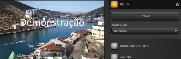 Efeito de Título do Time-Lapse Tool