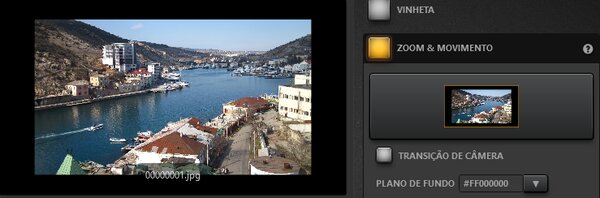 Efeito de Zoom e Movimento do Time-Lapse Tool