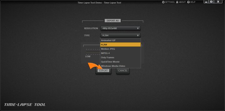 Generate time-lapse video file