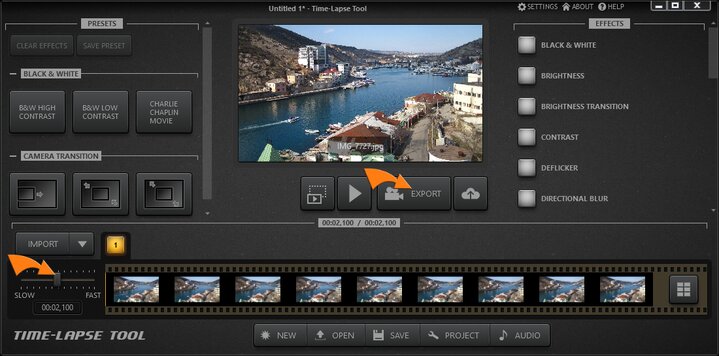 Time-Lapse Tool Main View