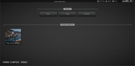 Time-Lapse Tool Welcome View