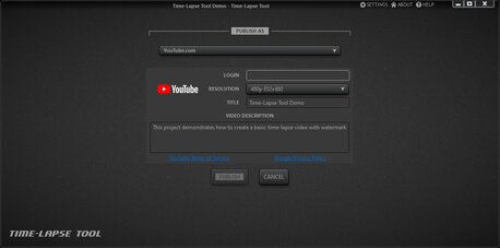 Time-Lapse Tool Publish Video View
