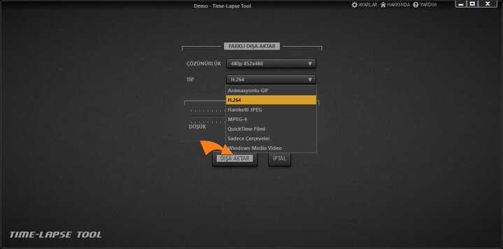 Time-Lapse video dosyası oluşturun
