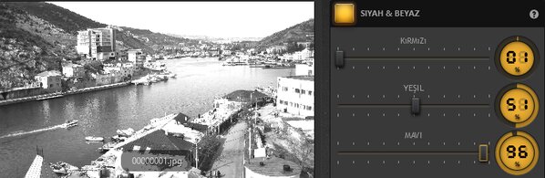 Time-Lapse Tool Siyah Beyaz Efekt Örneği