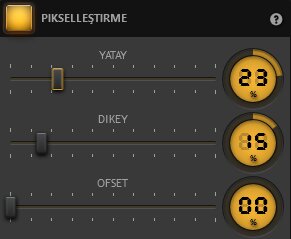 Time-Lapse Tool Pikselleştirme Efekti Ayarları