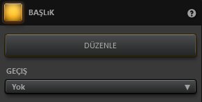 Time-Lapse Tool Başlık Efekti Ayarları